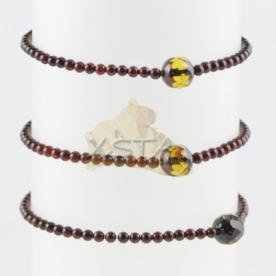 Amber bracelet Small bracelet cherry round